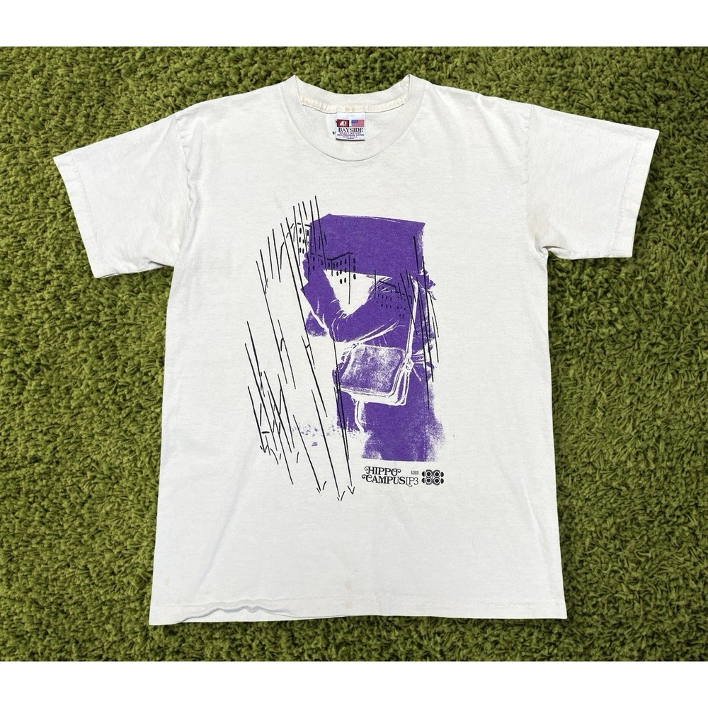 Vintage Hippo Campus LP3 T Shirt Men's Made in USA Bayside Heavy Weight Band Tee